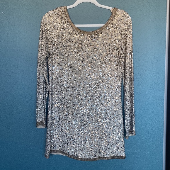 floor length sequin dress 